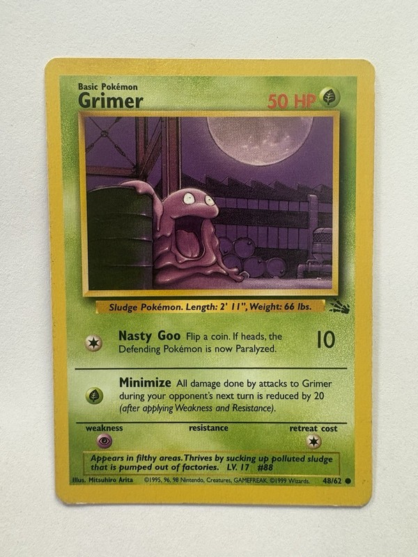 Pokémon Grimer 48/62 Fossil 1999