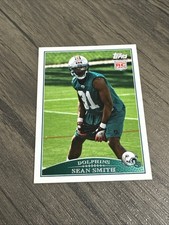 2009 Topps Rookie RC #428 Sean Smith Miami Dolphins Football Card.. rookie card picture