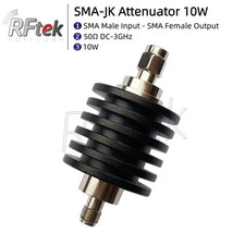 SMA 10W DC-3GHz 50  RF Coaxial Fixed Attenuator 1-50dB 3dB 6dB 10dB 20dB 30dB
