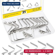 21PCS 7 Sizes Push Button Spring Clips Kit, Stainless Steel Push Button Clips, V