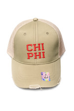 Chi Phi Fraternity Hat- Khaki-New!