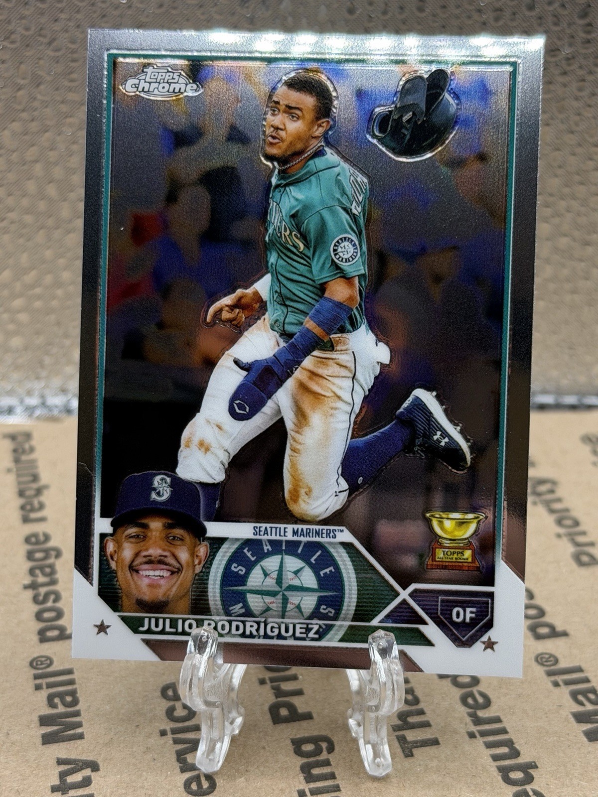 2023 Topps Chrome Julio Rodriguez Refractor Rookie Cup #200 Mariners