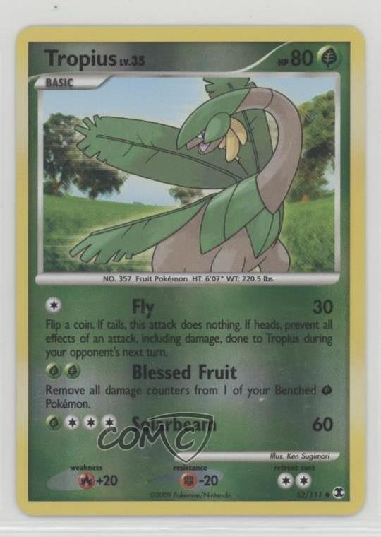 Tropius Reverse Foil Pokémon Platinum Rising Rivals #52 2009