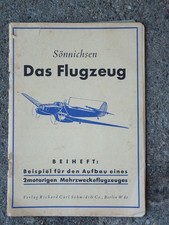 1941 Beiheft Sönnichen Das Flugzeug Focke Wulf Weihe Fw 58 antik Heft Faltblatt