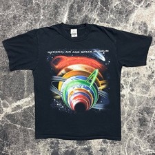 Vintage Space Shirt Mens Large 90s Y2K Smithsonian Museum NASA Stars Planets