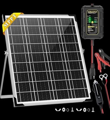 SUNAPEX 25W MPPT Aluminum Solar Panel