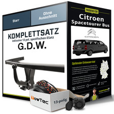 Für CITROEN Spacetourer Bus Typ V_ Anhängerkupplung starr +eSatz 13pol 16- ABE