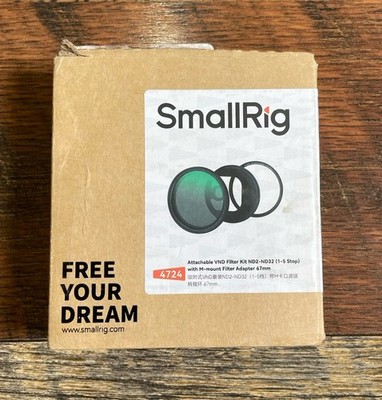 SmallRig Attachable VND Filter Kit ND2-ND32 1-5 Stop T-mount Filter Adapter 67mm