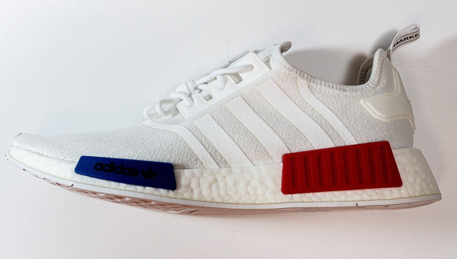 NIB DS Sz 13 Adidas NMD_R1 'White OG' Stretch Knit Limited 2021 Release GZ7925 image 3