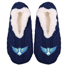 FOCO - Women's WNBA Big Logo Cable Knit Women's Footy Slippers Dallas Wings