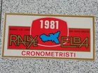Sticker sticker RALLY (Rally) ELBA 1981 TIMEKEEPER PLATE cm 27 x 13.5
