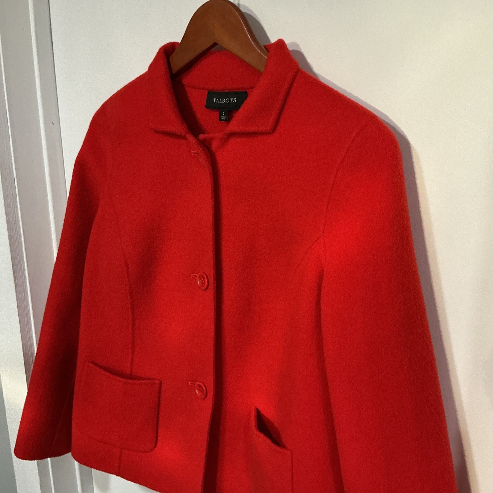 Talbots Lightweight Wool Blend Button Down Jacket… - image 2