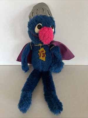 Vintage 1970 s Knickerbocker~ Super Grover Plush Sesame Street Workshop 14 