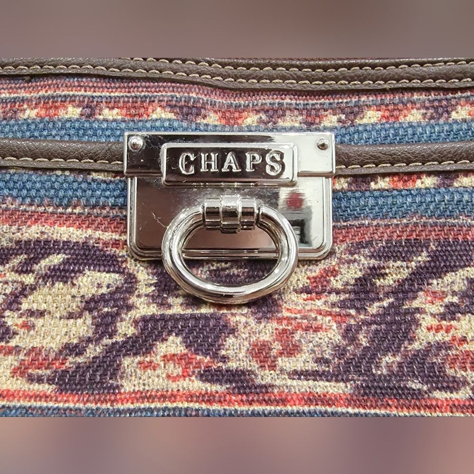 Chaps Multicolor Patterned Satchel - image 5