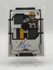 2025 Panini National Treasures Savion Williams ROOKIE PATCH AUTO 1/5 Packers