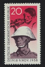 GDR Soldier 40th Anniversary of November Revolution 1958 MNH SG#E398