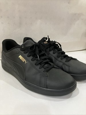 Puma Smash 3.0 L 39098710 Mens Black Leather Lifestyle Sneakers Shoes Gold Logo