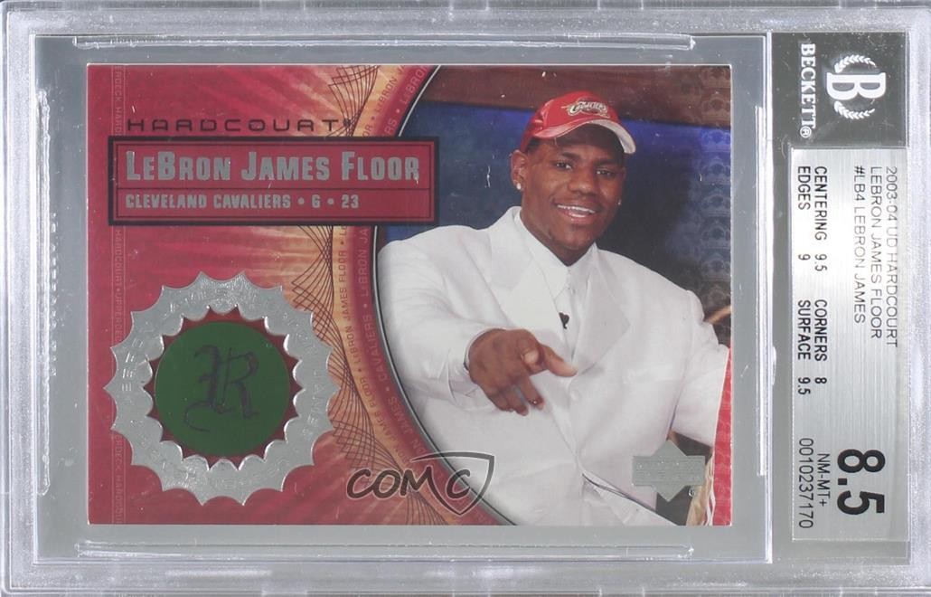 2003-04 Upper Deck Hardcourt Floor Relics LeBron James #LB4 BGS 8.5 9l4