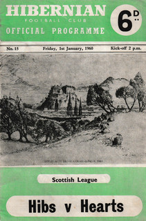HIBERNIAN v HEARTS SCOTTISH LEAGUE 1st JAN 1960 at EASTER ROAD.