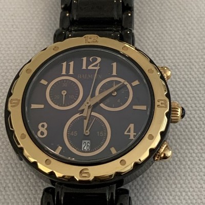 Balmain Unisex Swiss Quartz Chronograph Date Two-Tone 36mm Watch w/ Box & Manual