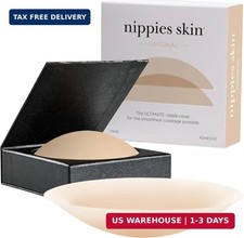 Nippies Nipple Covers for Women - Reusable Sticky Silicone Pasties with Travel C