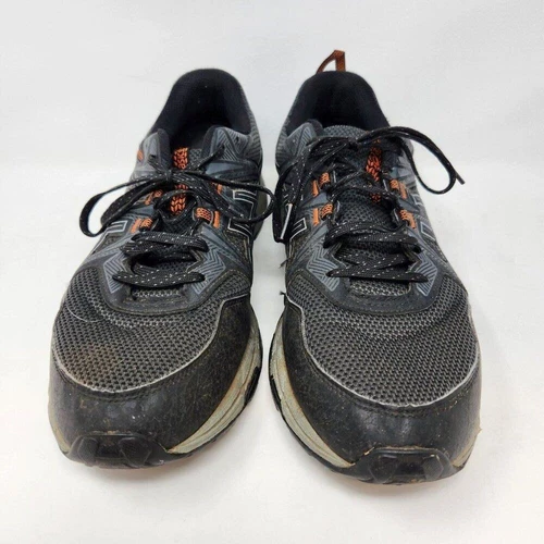 ASICS Scarpe da Corsa Uomo Taglia 12 Gel 1011A824 Nero Shocking Arancione