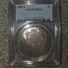 1880-S Morgan Silver Dollar $1 PCGS MS64