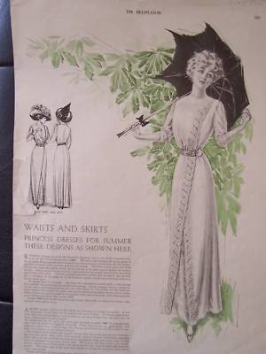 slim fit dress slacks PRINTED PATTERN- Circa 1910 