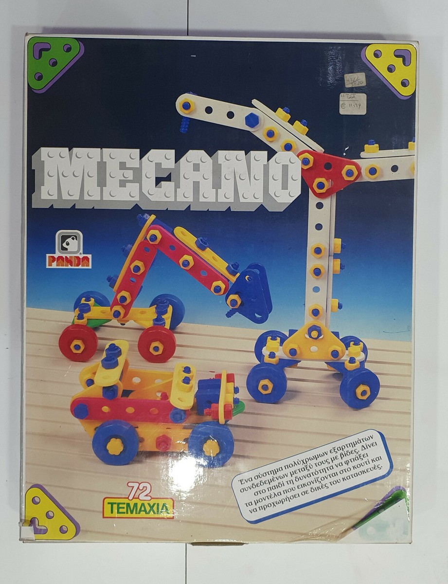 Vintage 90s Greek PANDA MECANO Building Bricks see condition of