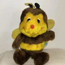 Vtg. 1980 R. Dakin S.F. Weighted Bean Bag Buzzbee Honey Bee Stuffed Plush Toy 8"