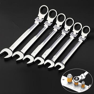 6/32mm Metric Ratcheting Wrench Set 72-Tooth Flexible End Open Repair Hand Tool 6/32mm Metric Ratcheting Wrench Set 72-Tooth Flexible End Open Repair Hand Tool