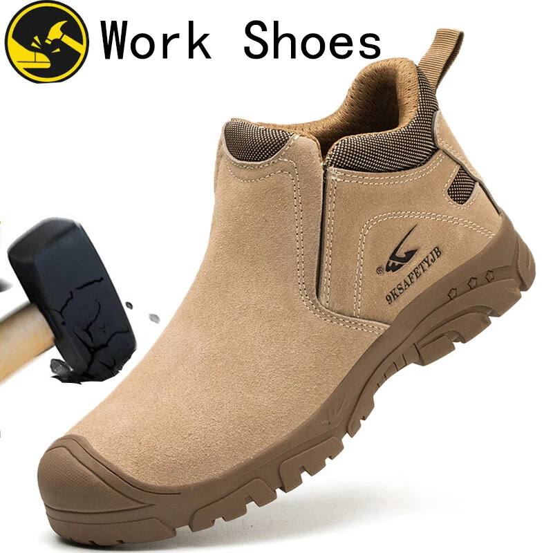 Mens Welding Worker Composite Toe Work Boot Safety Shoes Hammerproof Breathable