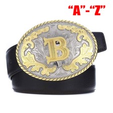 Belt Buckles Alphabet Letter Texas Usa Rodeo Western Cowboy Fashion Men