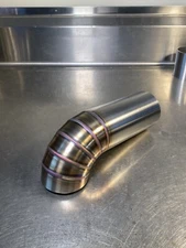 2.5" Welded Pie Cuts + 6” Extension 90 Degree Elbow 304 Stainless Steel Exhaust