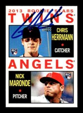 2003 Topps Heritage 116 Chris Herrmann signed auto autograph 
