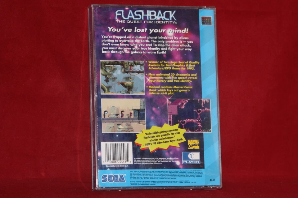 Flashback: The Quest For Identity (Sega CD, 1994) Authentic Game, CIB Complete - Image 4 of 4