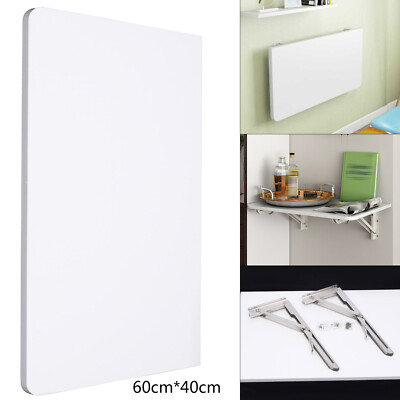 Kitchen Floating Storage Shelf Folding Wall Table Fold Down Study Writing Desk 