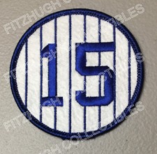 SALE: THURMAN MUNSON NEW YORK YANKEES RETIRED 1973 JERSEY NUMBER 15 PATCH