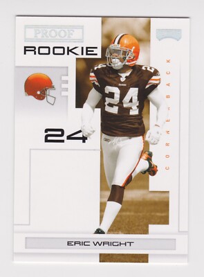 2007 Playoff NFL Playoffs Silver Proof RC Rookie 13/50 Eric Wright #167 Browns