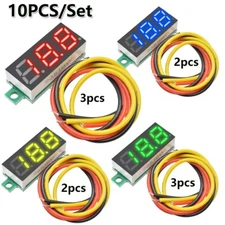 10PCS 0.28" Mini DC 0-100V Voltage Tester Gauge Meter Digital LED Voltmeter