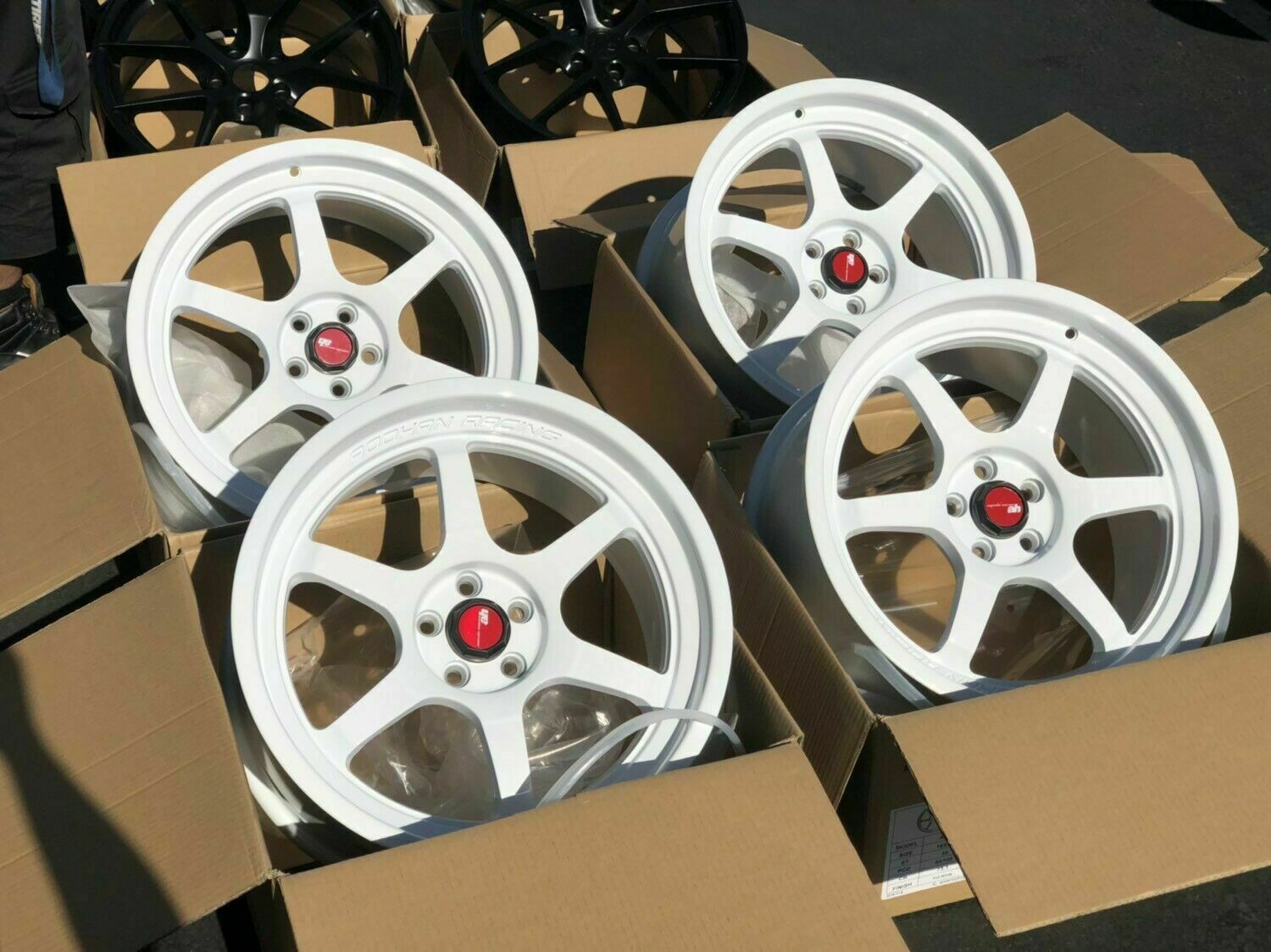 18 Inch Aodhan Ah08 White Wheels 18x9.5 +30 5x114.3 Rims Set 4 | eBay