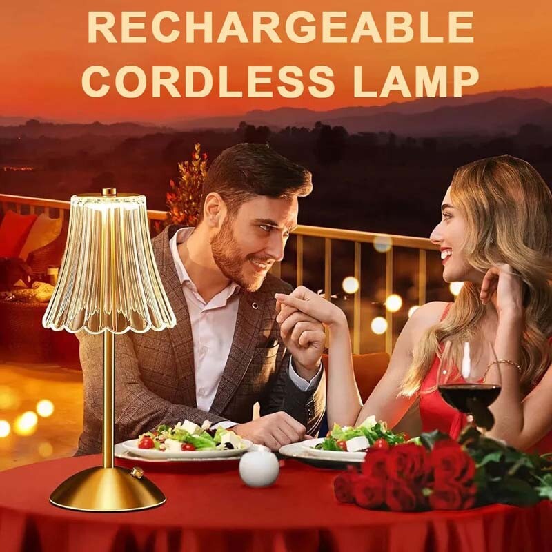 LED Rechargeable Lamp Modern Table Lamp Dimmable Cordless Night Decor
