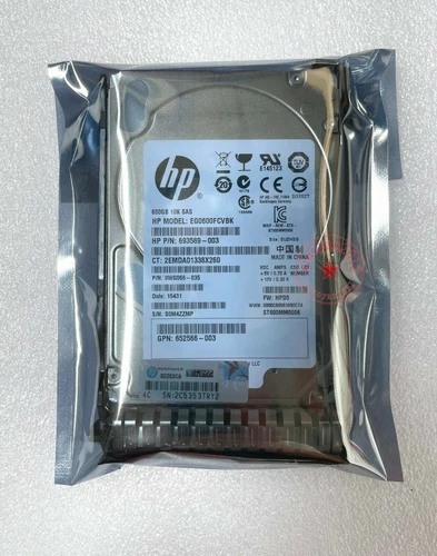 HPE 652583-B21 600GB 10K 2.5" SAS 6G SC ENT HDD 653957-001 0 HOURS - Picture 2 of 6