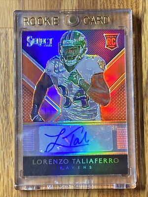 2014 Lorenzo Taliaferro Select Prizm Orange Rookie AUTO Ravens 31/35 R.I.P Rare