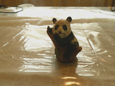 2002 Herend Guild Panda Bear Figurine Smithsonian Sign Bak Zsolt Natural Color