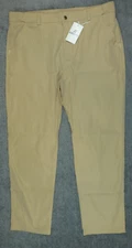 GlideActive Tech Pant 3XL x30 Polyester Tan Brown Stretch Golf Performance NWT