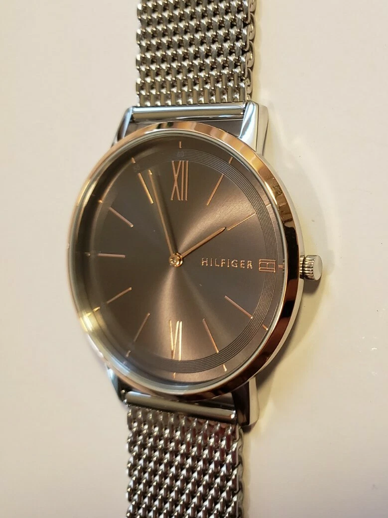 Watch Hilfiger Watch With 40mm Grey Face &amp; Silver eBay