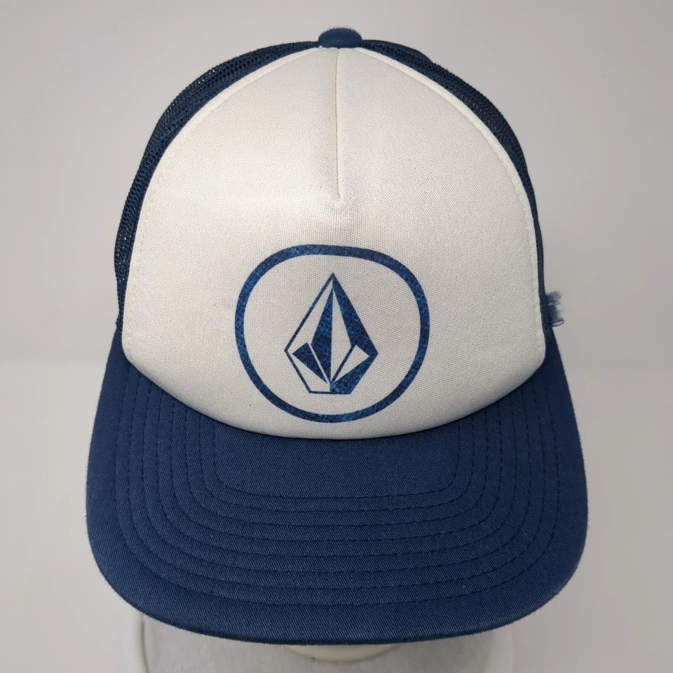 Volcom Snapback Trucker Hat Blue One Size Adjustable Mesh Back 6 Panel - Image 2 of 4
