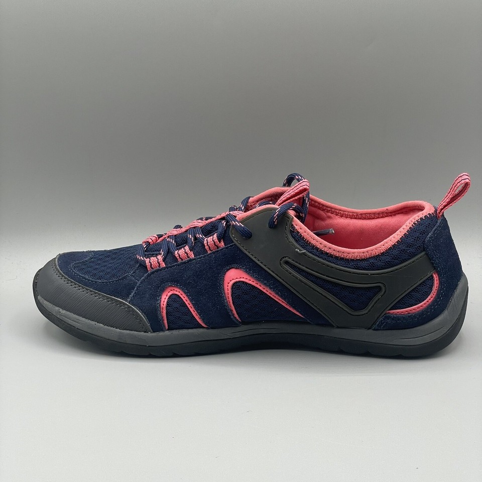 Lands' End Womens Trekker Light Trail Running Shoes Blue 428164 Lace Up