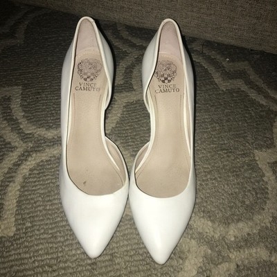 vince camuto white pumps